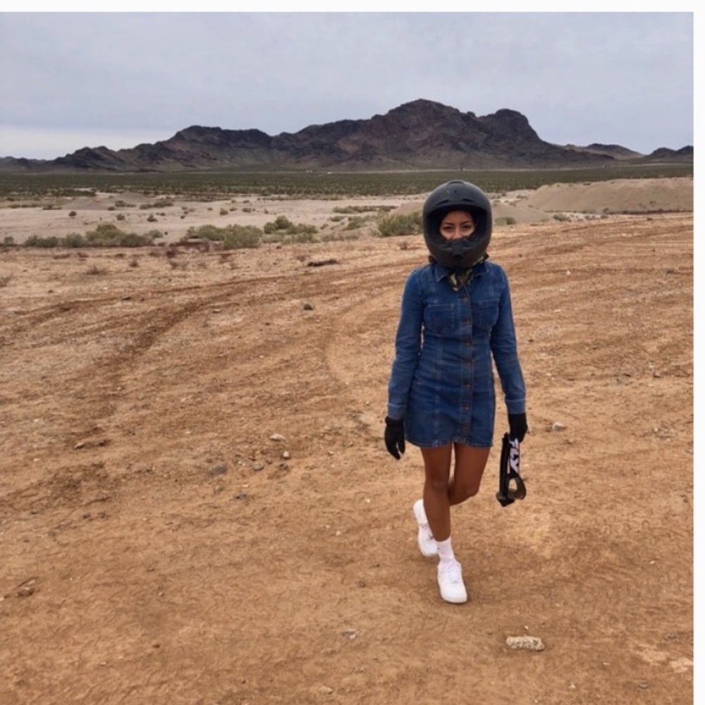 ZARA DARK BLUE DENIM LONG SLEEVE MINI DRESS